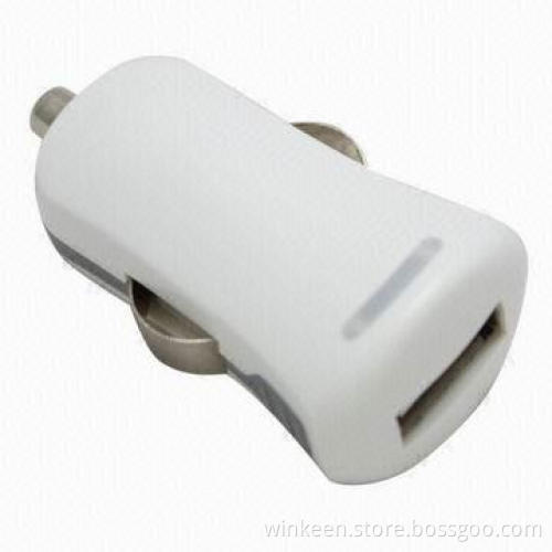 USB In-car Charger in Slim Design, 2.1A Charging for iPad, Samsung Tab